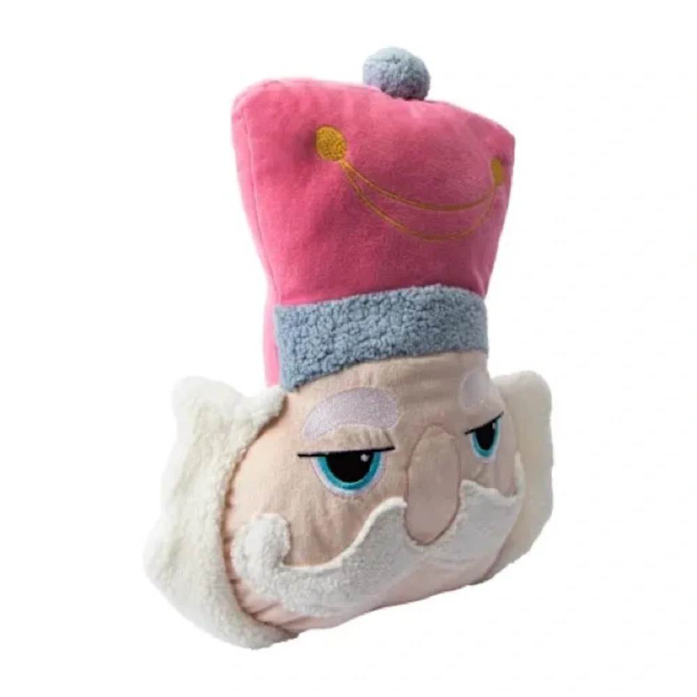 Pink Nutcracker Head Christmas Throw Pillow Decor